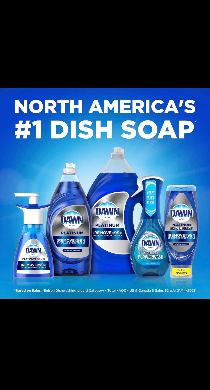 Ultra Platinum Foam Dishwashing Foam, Fresh Rapids Scent, 10.1 Fl Oz
