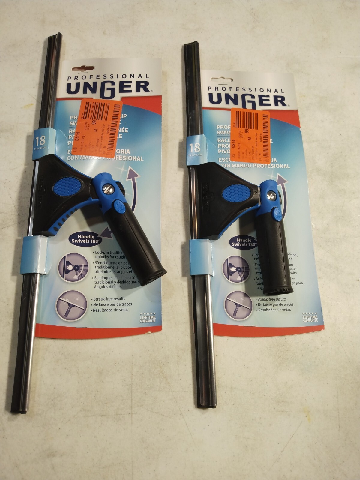Unger Professional Swivel 18 in. W Plastic Window Squeegee 2 packs