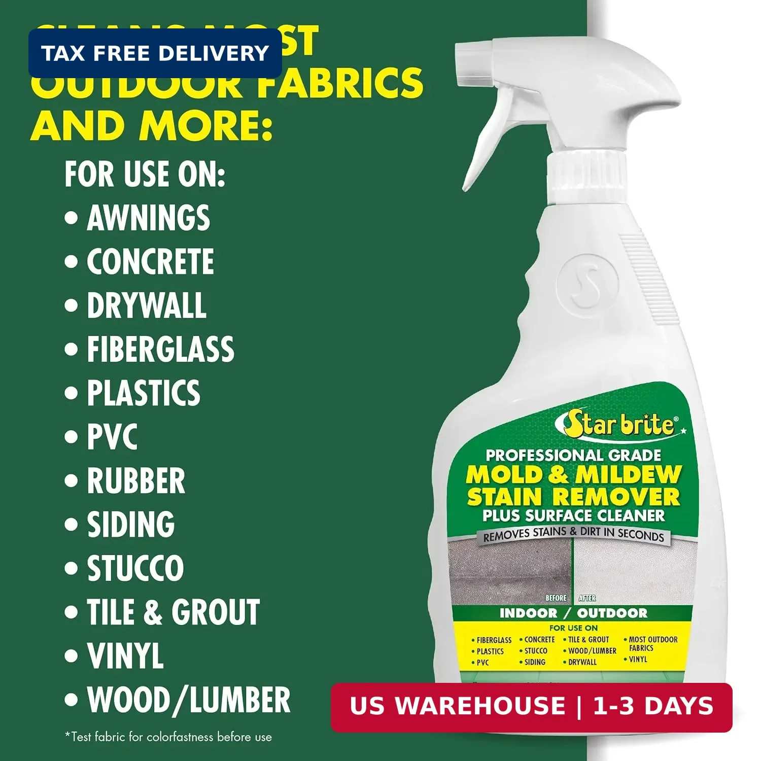 STAR BRITE Professional Grade Mold & Mildew Stain Remover – 32 OZ (120032)
