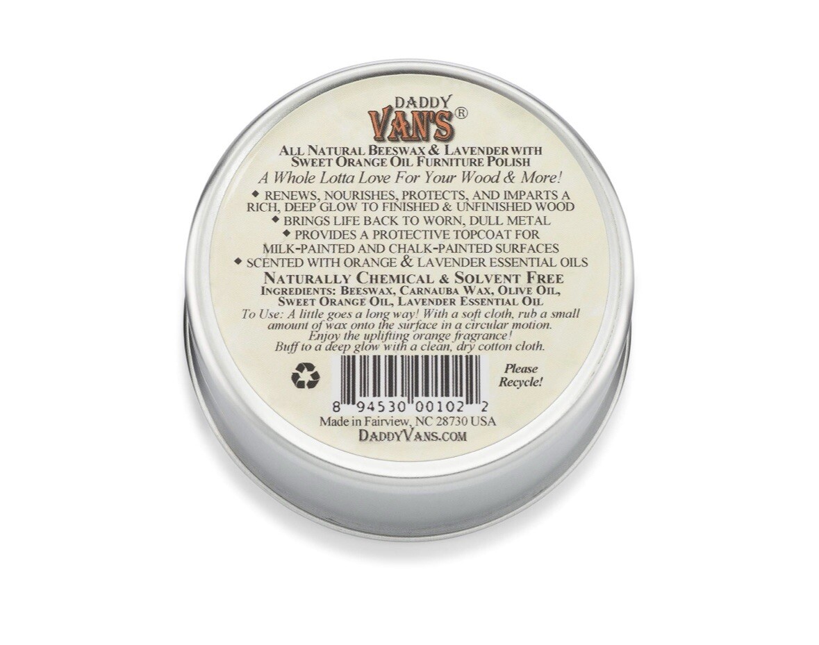 Daddy Van’s All Natural Lavender & Sweet Orange Oil Beeswax Furniture Polish