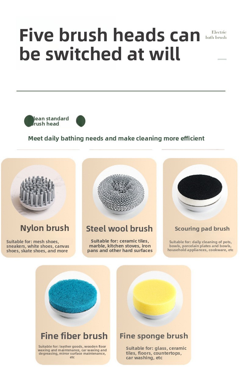 New Royalstar multifunctional electric cleaning brush, wireless home shoe brush