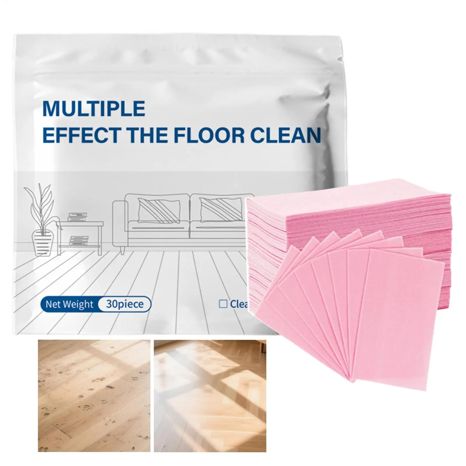 30Pcs Floor Cleaning Tablets Cleaner For Hardwood Laminate Tile & RV Walls