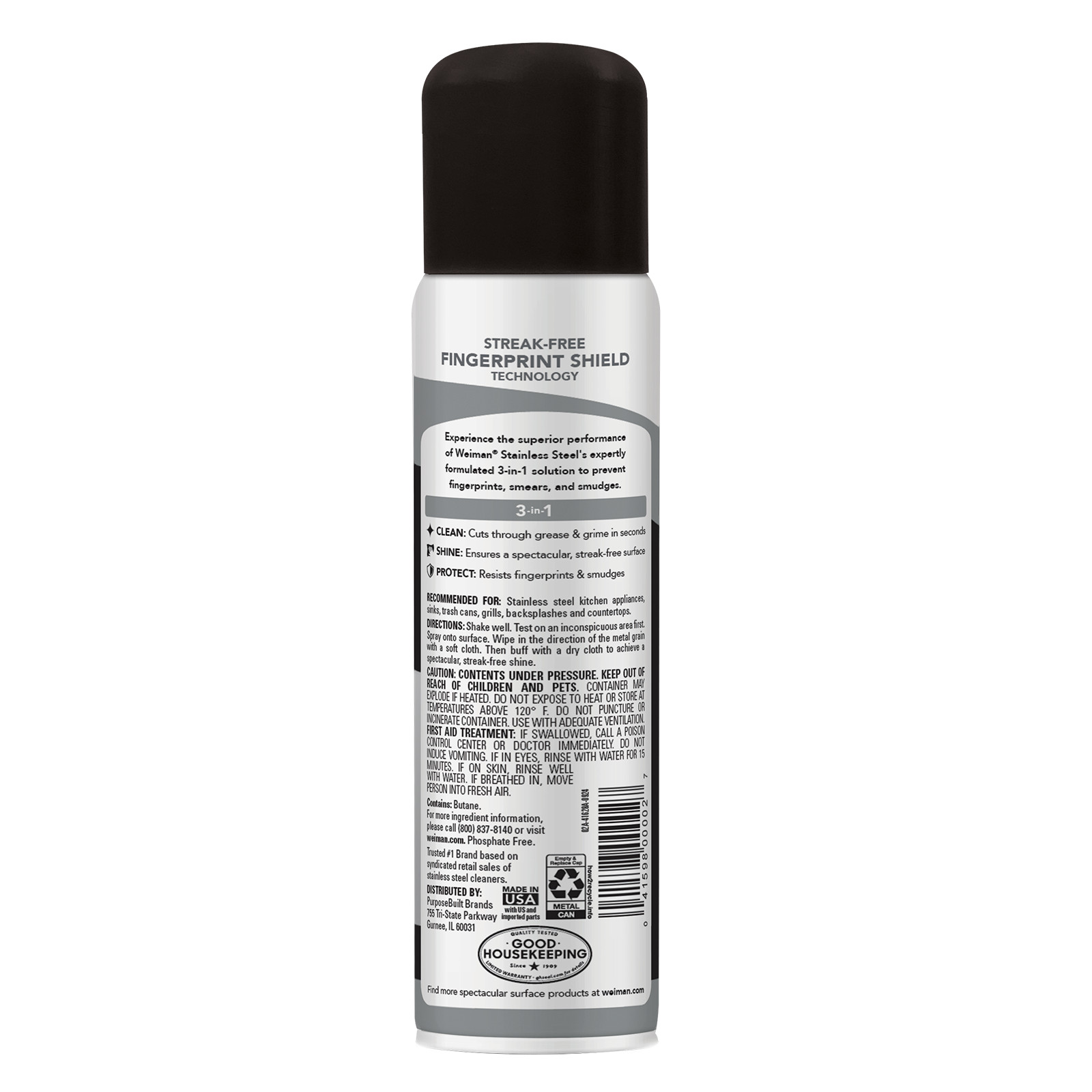 Weiman Stainless Steel Cleaner Polish Spray 12oz 3 Pack Streak Free Shine