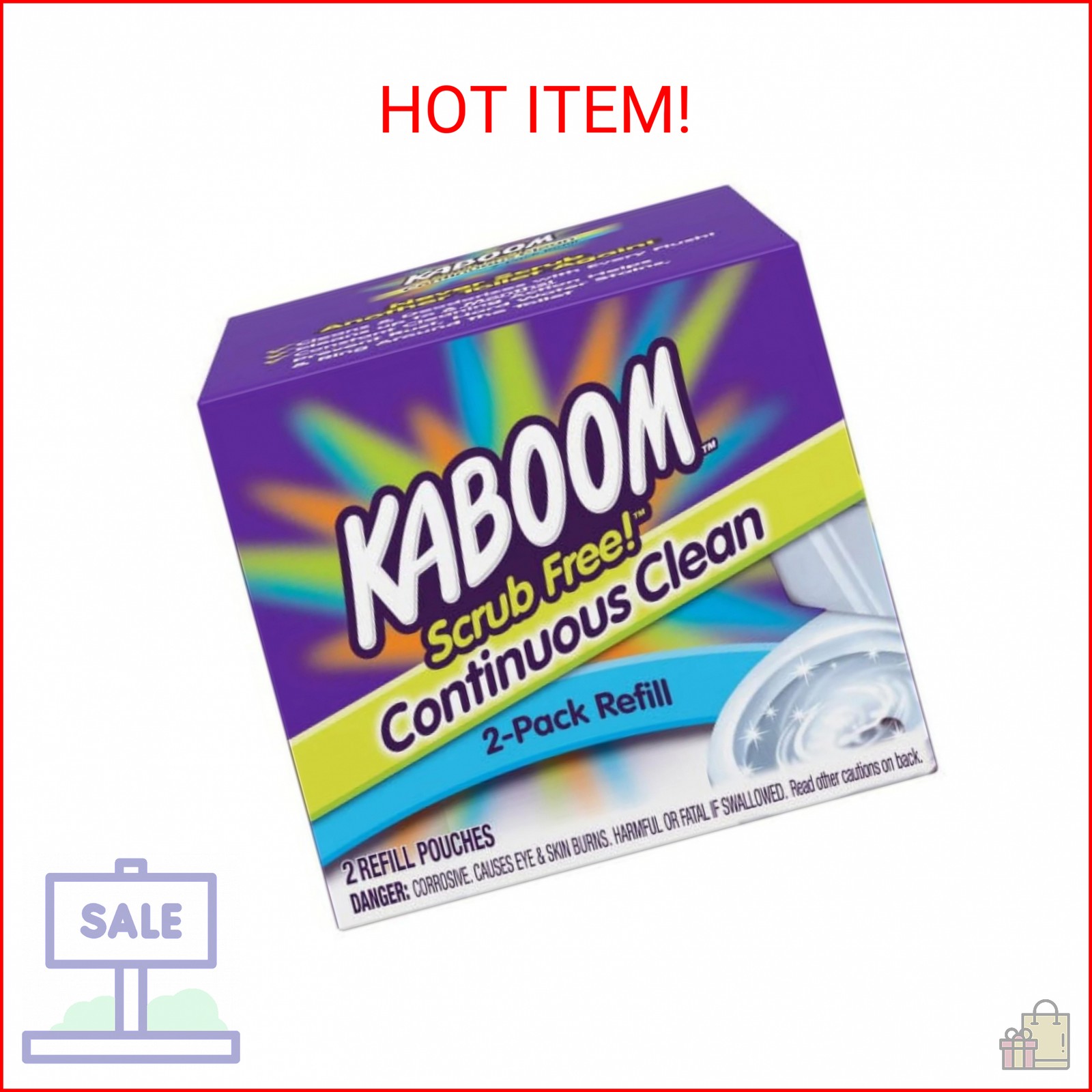 Kaboom Scrub Free! Continuous Clean Toilet Cleaning Refill Tablets (2 Count Per
