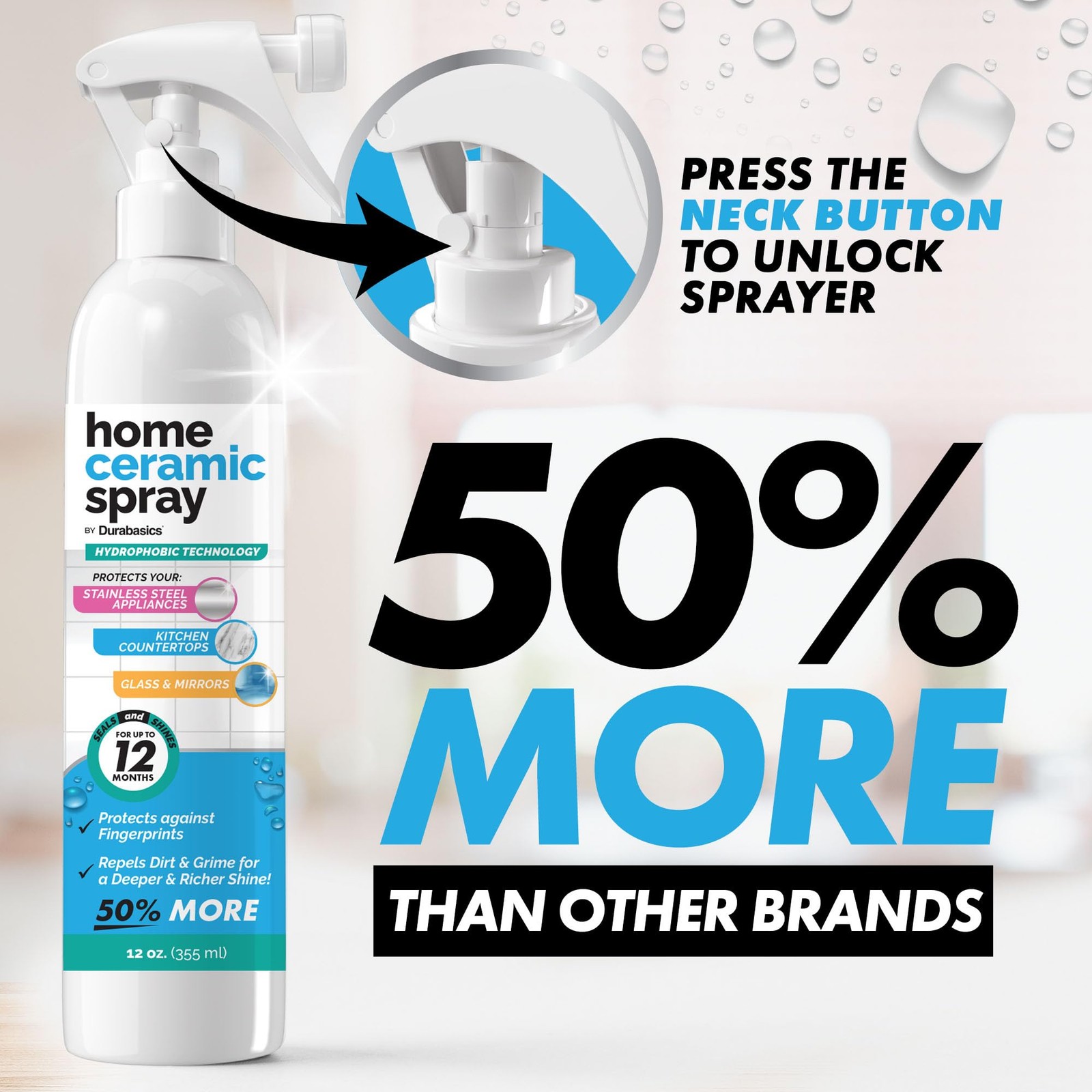 [12 Oz] Home Ceramic Coating Spray Kit – Shine, Seal & 12 Fl Oz (Pack of 1)