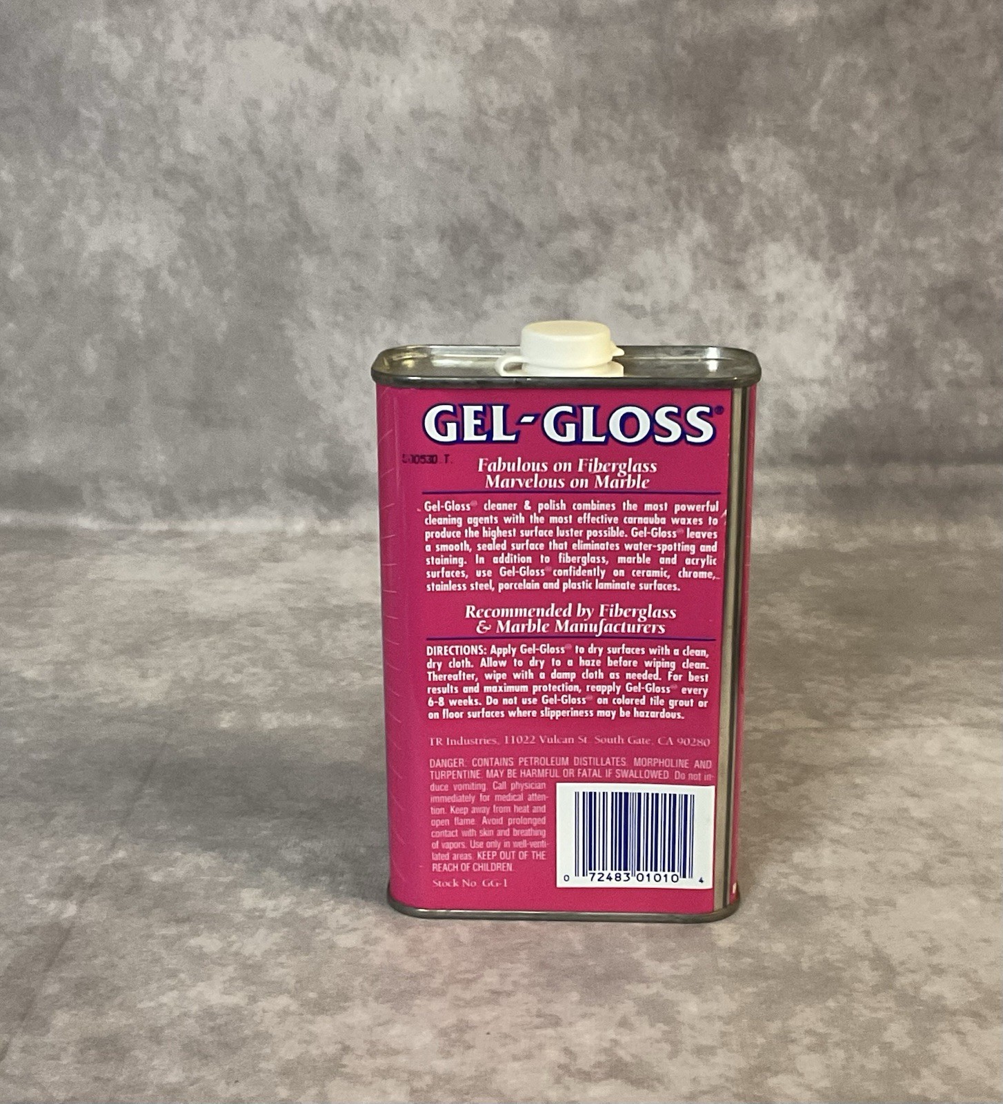 GEL-GLOSS ONE STEP CLEANER & POLISH FOR FIBERGLASS MARBLE ACRYLIC 16 FL OZ NOS