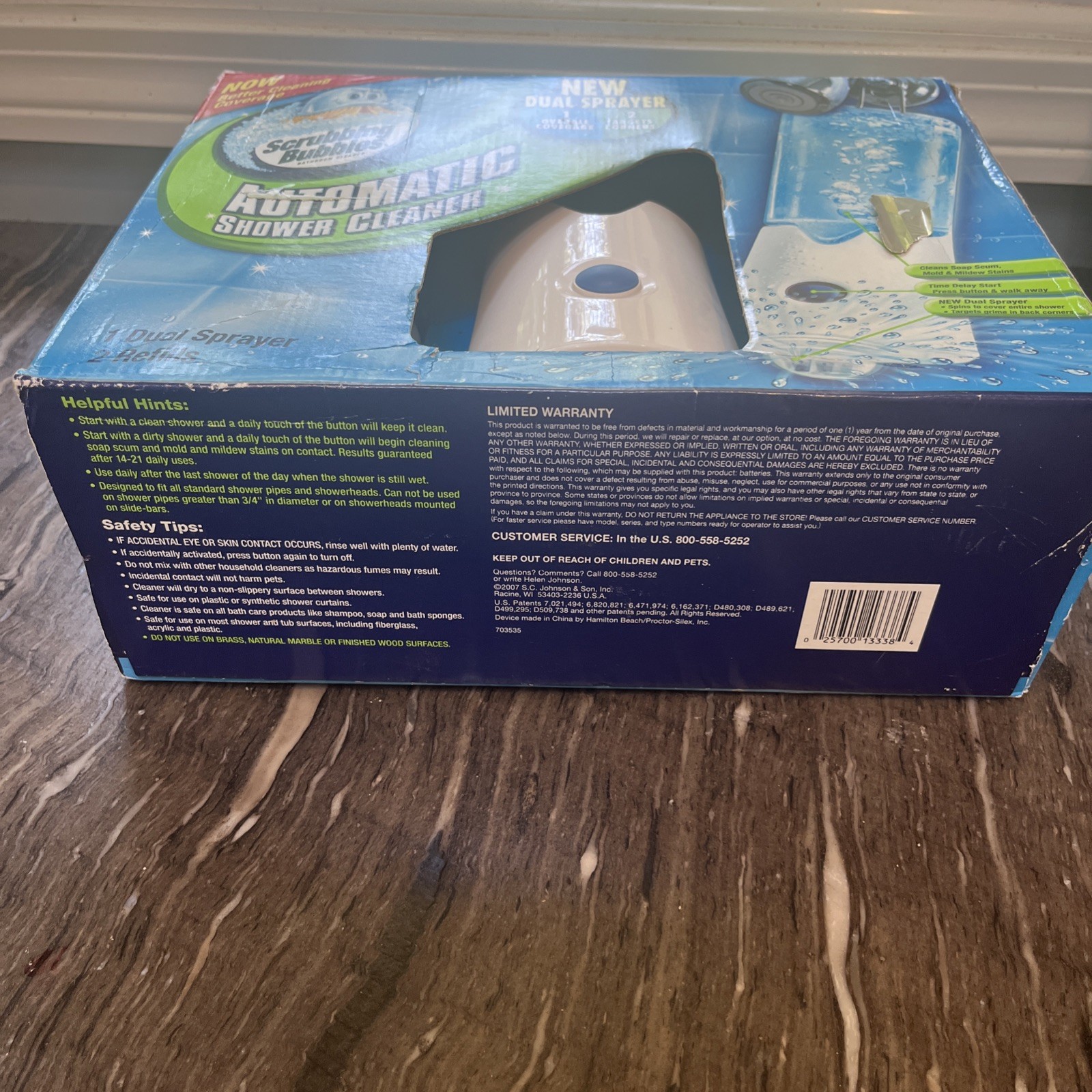 New automatic shower cleaner. Scrubbing bubbles w/ dual sprayer & 2 refills