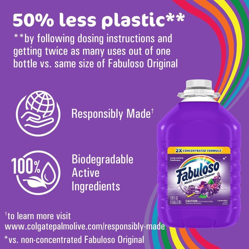 Fabuloso Lavender 2X Concentrated Multi-Purpose Cleaner, 128 oz (2-Pack)