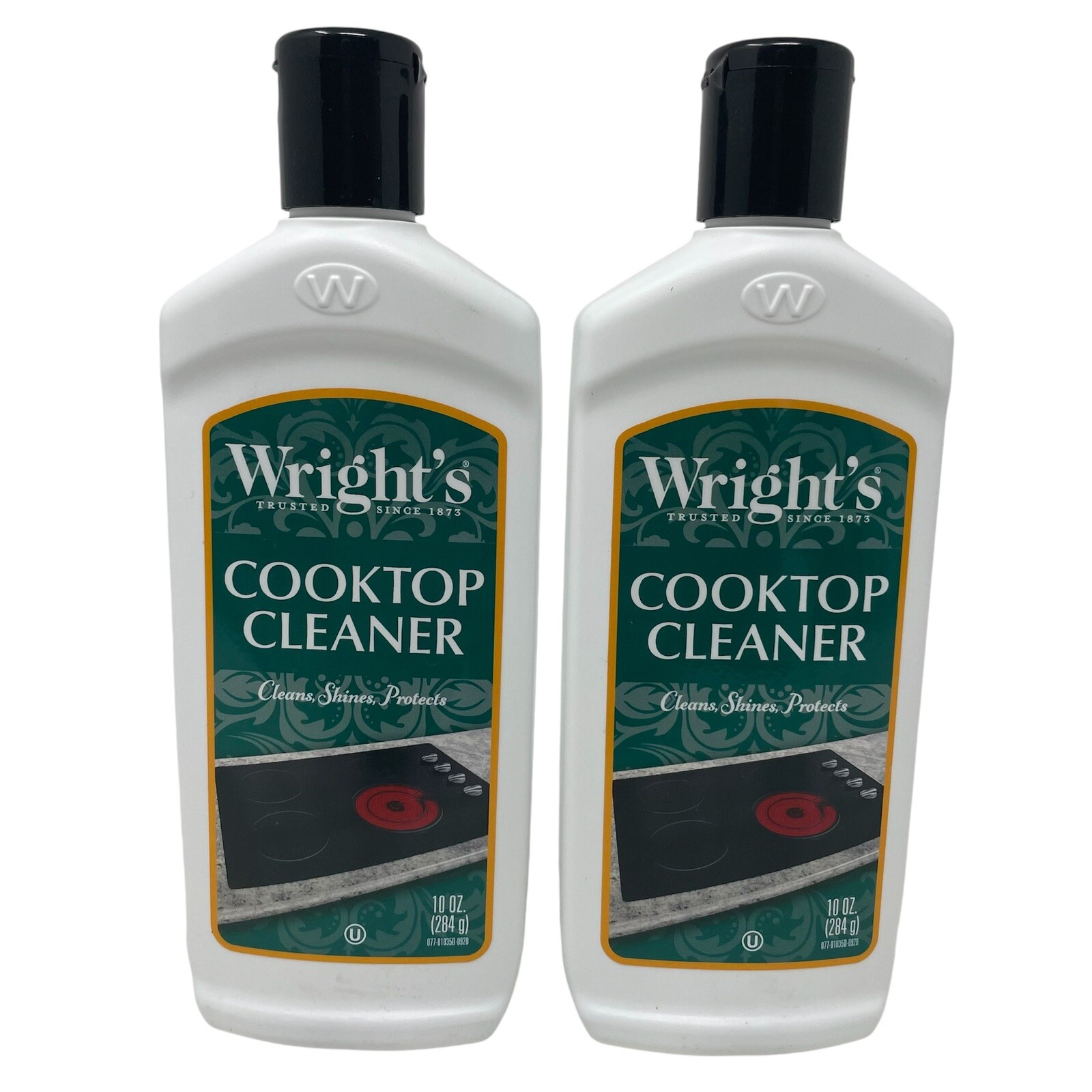 Wright’s Cooktop, Ceramic, & Glass Cleaner Cream Shines & Protects 10oz Lot of 2
