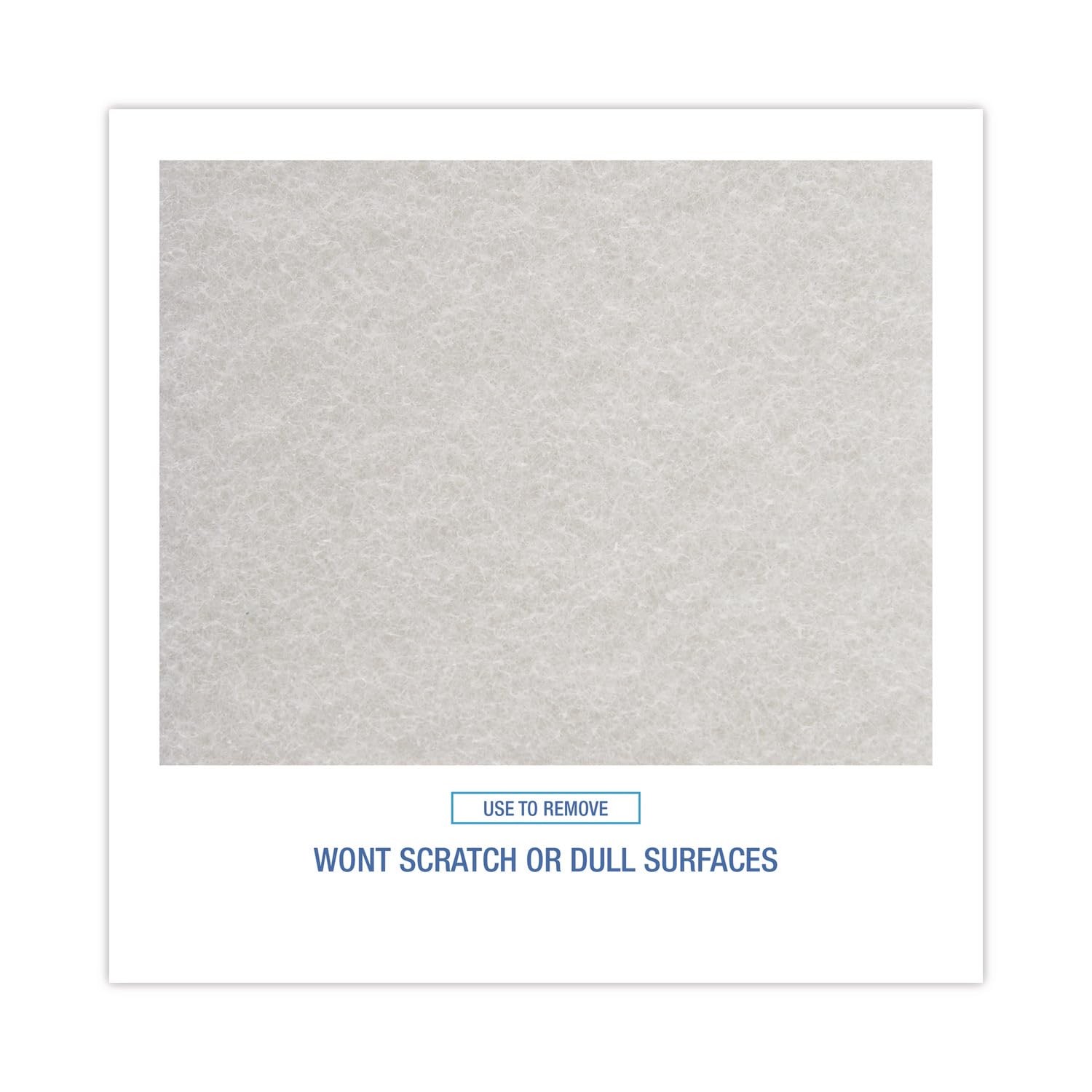 BWK198 Light Duty Scour Pad, White, 6″ x 9″ (Case of 20)