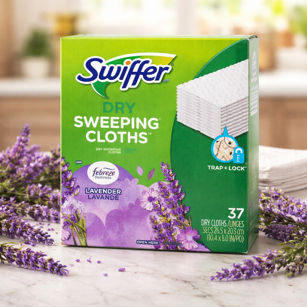 Swiffer Dry Sweeping Cloths – Febreze Lavender Scented Box of 37