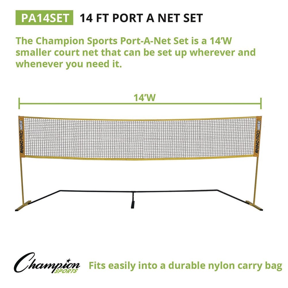 Champion Sports PA14SET 36 in. to 60 in. x 168 in. Rhino Port-A-Net (1-Set) New