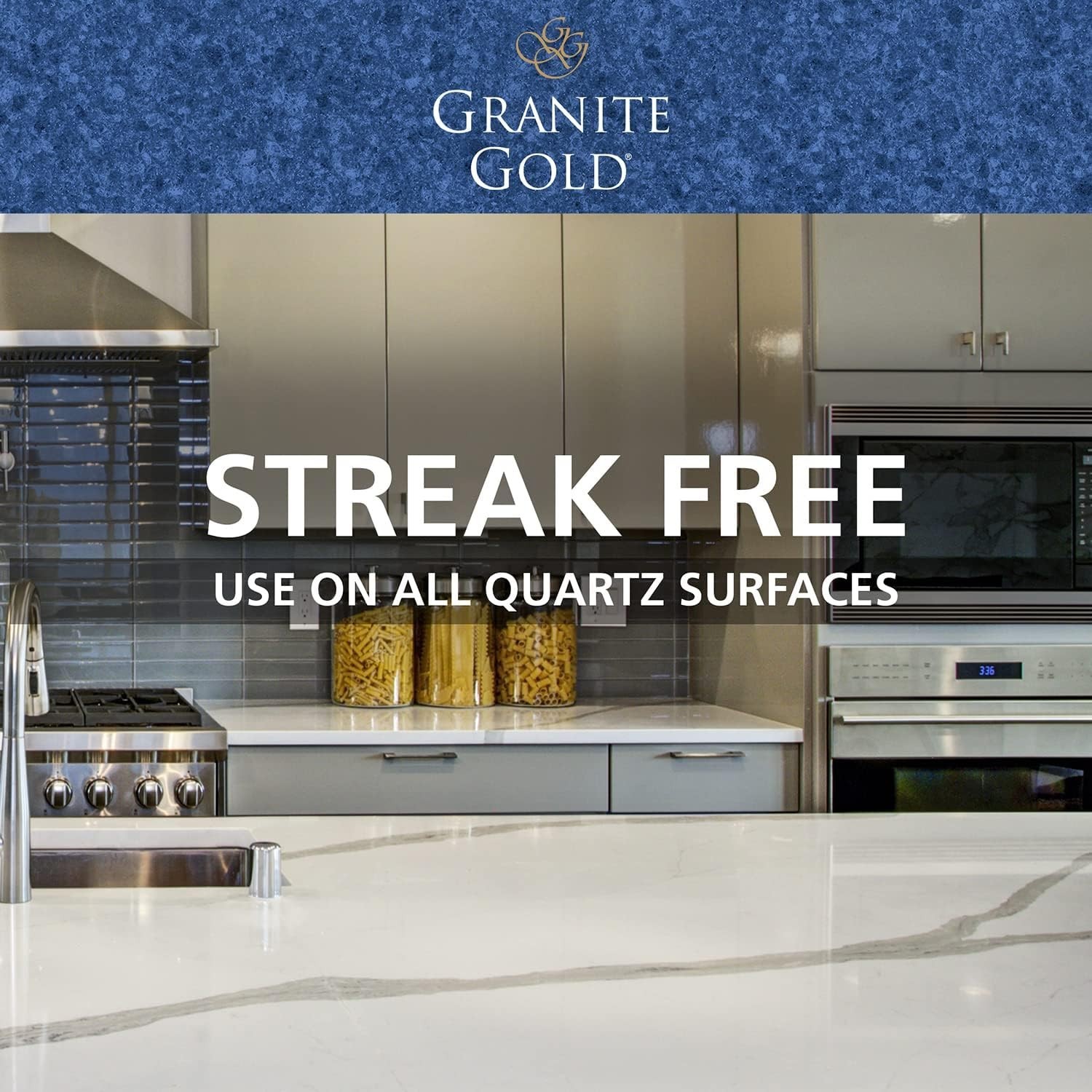Gentle pH Neutral Quartz Cleaner Spray – Safe for All Quartz Surfaces, 24 Fl Oz