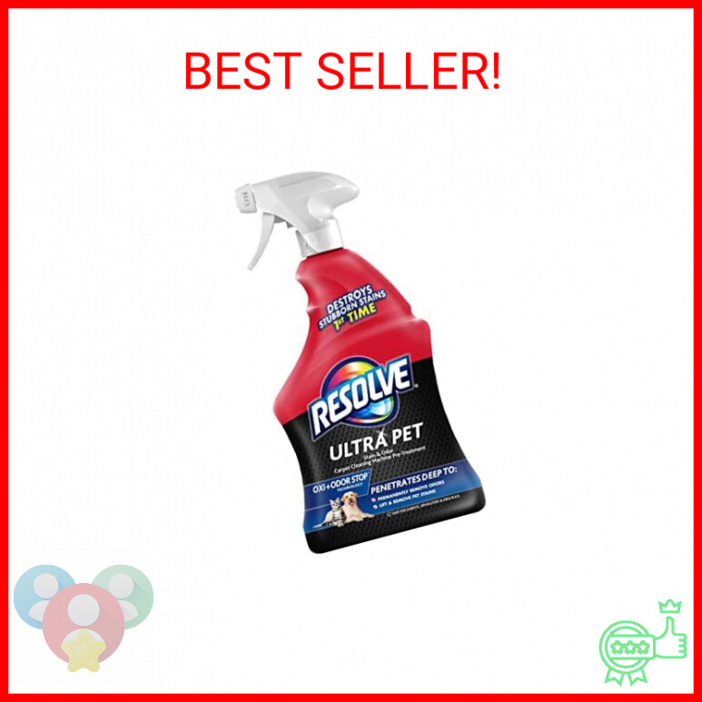 RESOLVE Ultra Pet Odor and Stain Remover Spray, Carpet Cleaner, 32oz (Pack of 1)