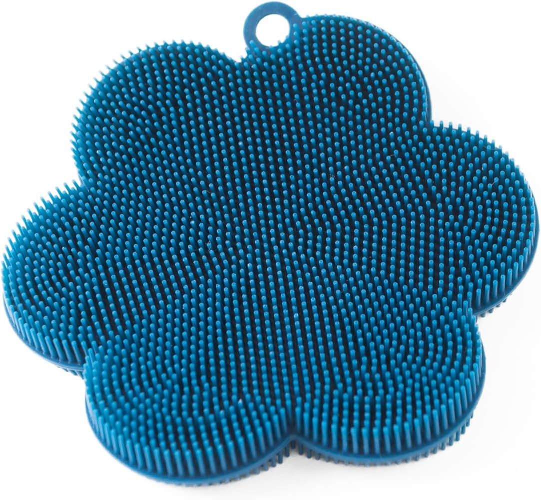 Silicone Dish Scrubbing Brush, Navy