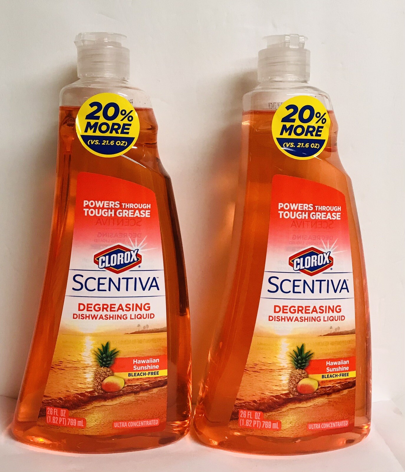 2-Pack Degreasing Dishwashing Liquid ~ Hawaiian Sunshine 26 fl oz Each