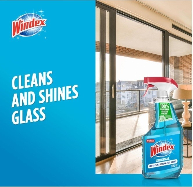Windex Glass and Window Cleaner Spray Bottle, Original Blue, 23 fl oz