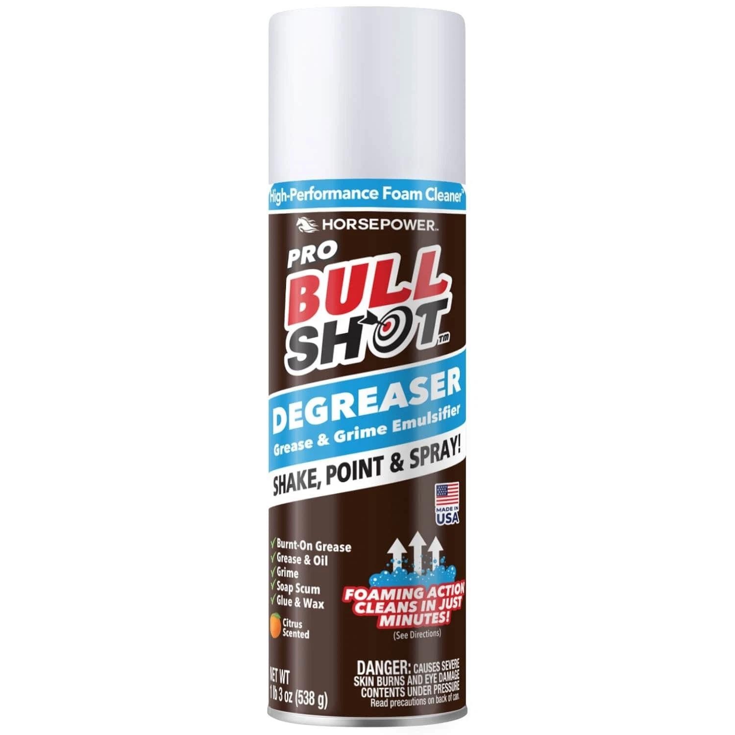 Bull Shot Degreaser Pro Foaming Grime Remover Spray Made in USA……..