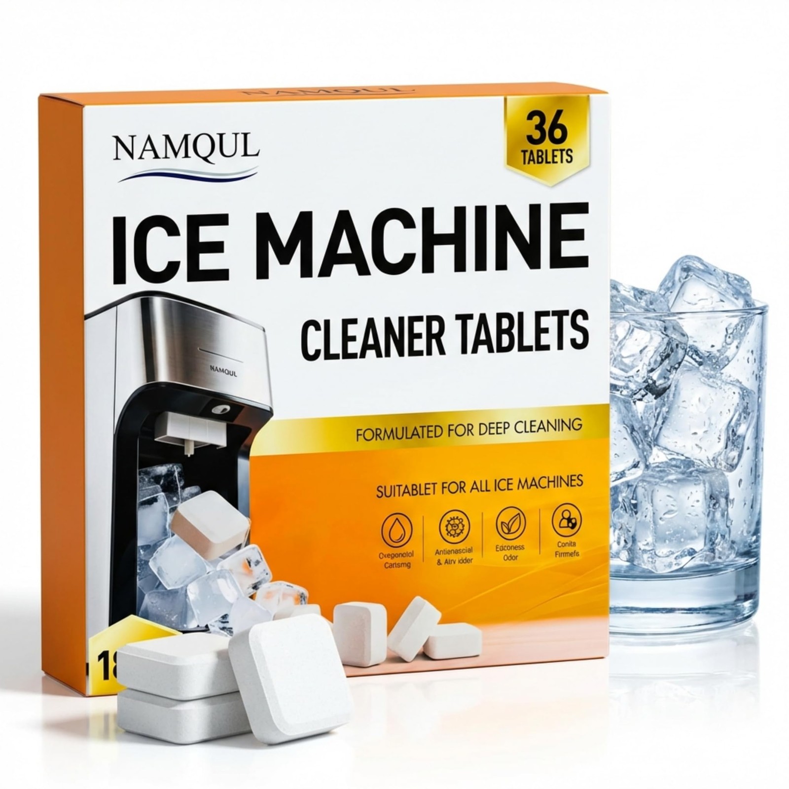 36 Ice Machine Cleaner Tablets, Descaler for GE, Opal & Nugget