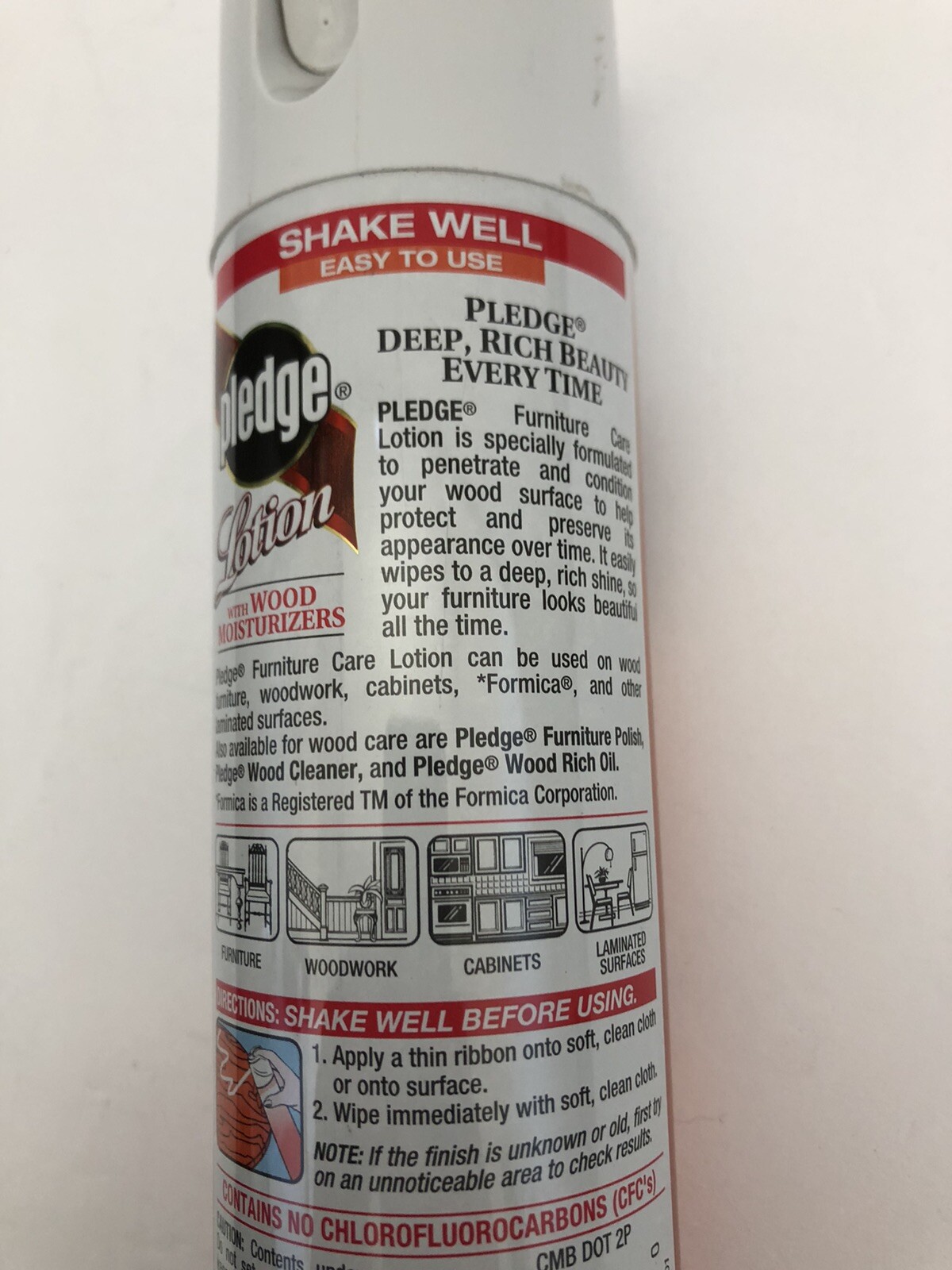 PLEDGE LOTION Wood Moisturizer Furniture Care Polish SC Johnson 1995 RARE Prop