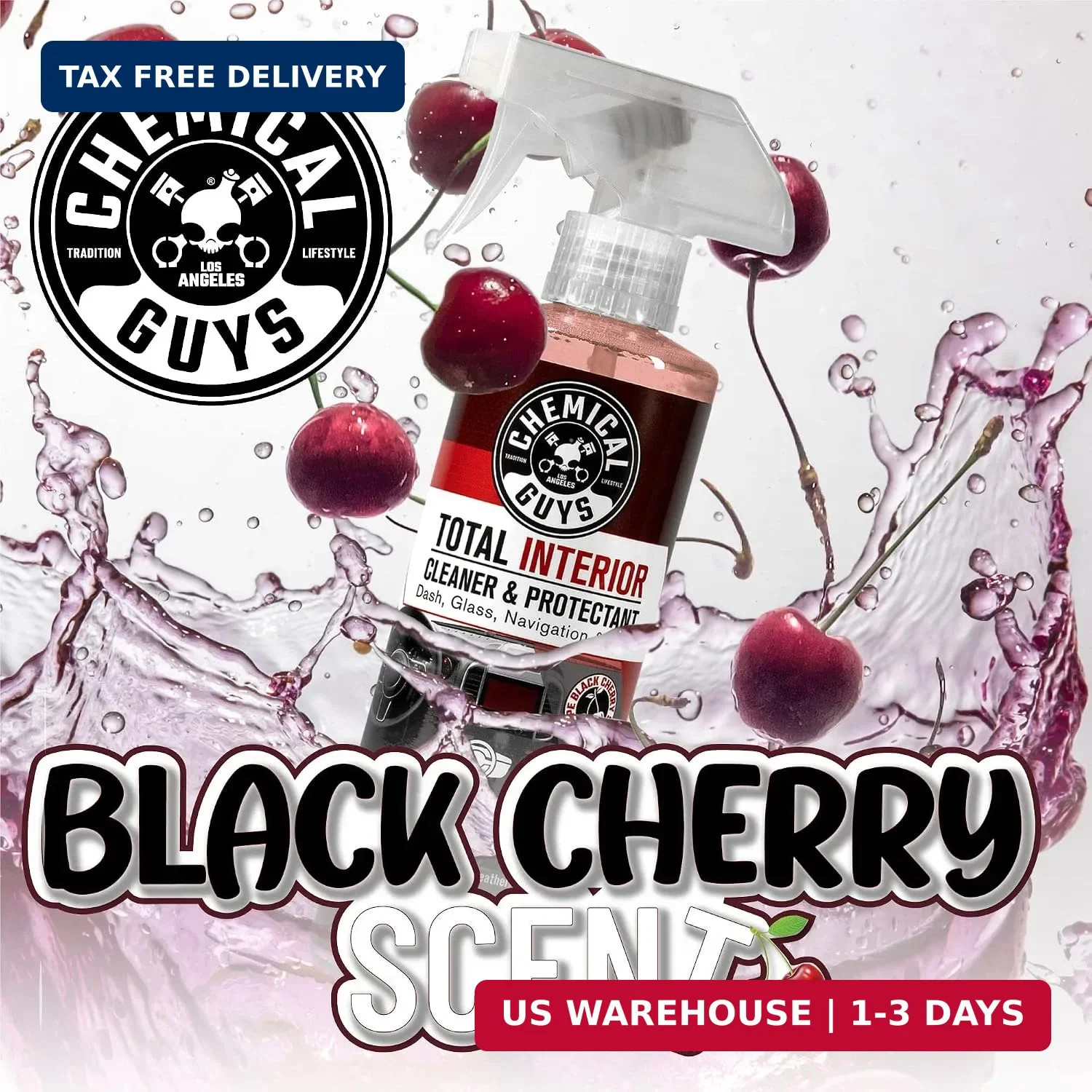 Chemical Guys, Total Interior Cleaner & Protectant, Black Cherry, 16 oz | Cleans