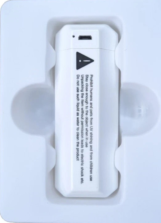 Portable Sanitizer Lamp Mini Battery Disinfectant UVC Light USB Charge WHITE New
