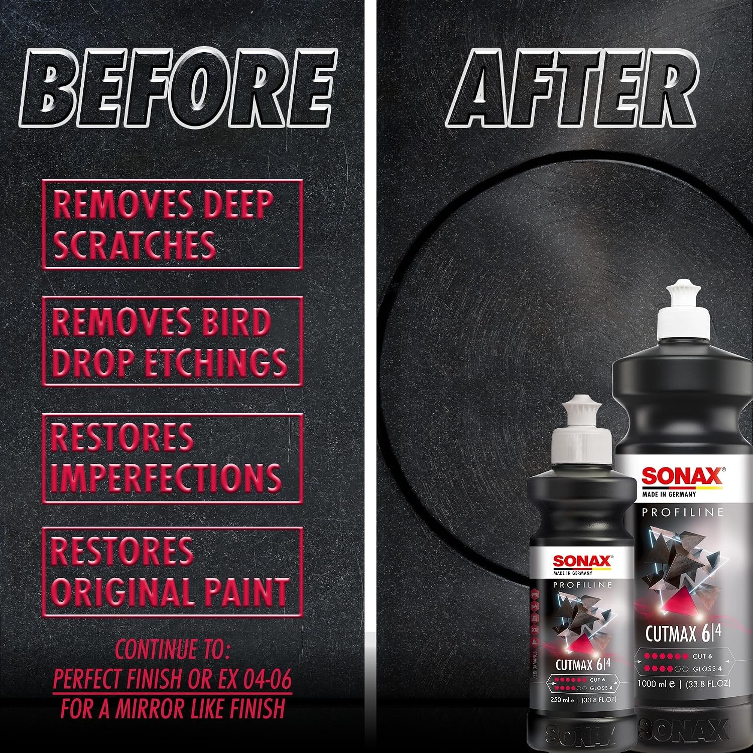 SONAX CutMax Cutting Compound 246300 | Paint Correction for Removing Deep Scratc