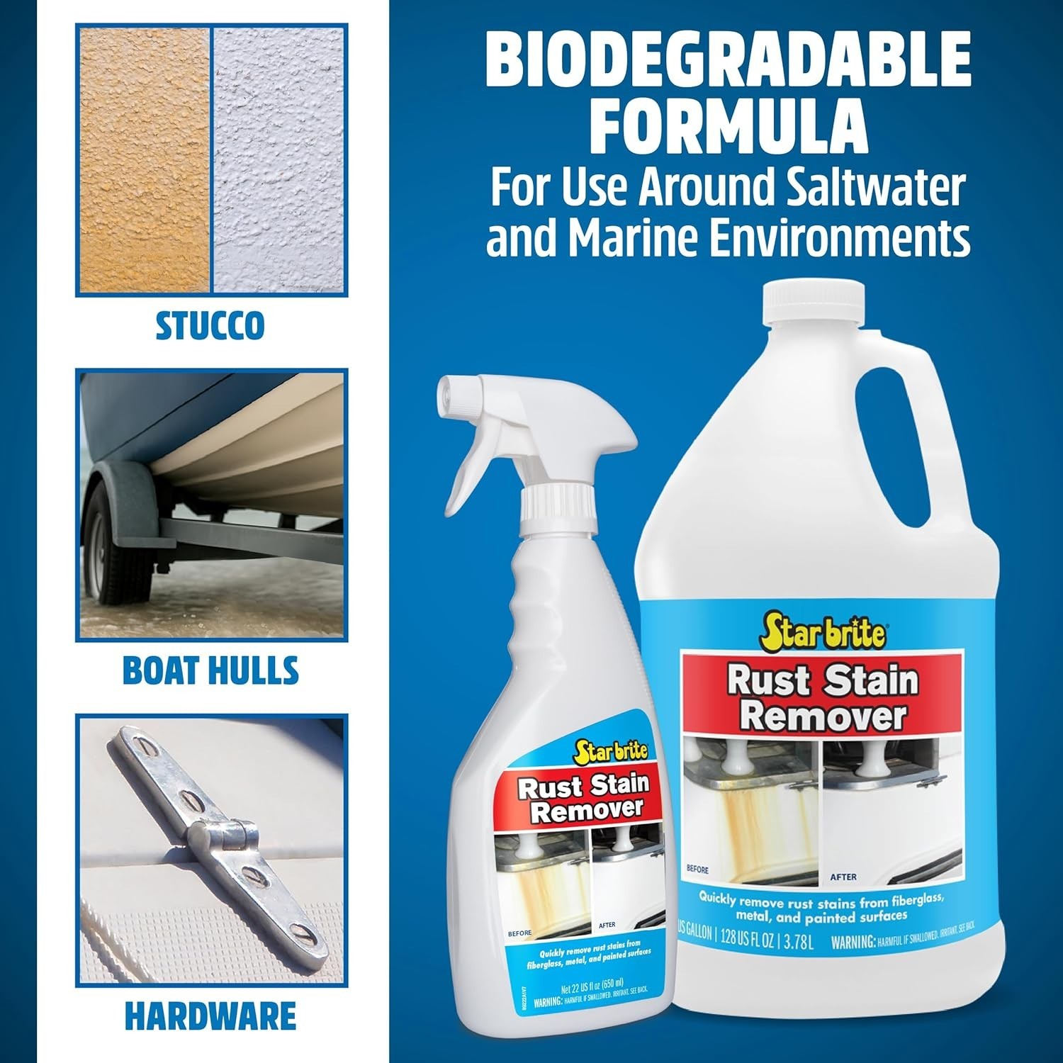 Rust Stain Remover Spray – Instantly Dissolve Corrosion Stains on Fiberglass,…