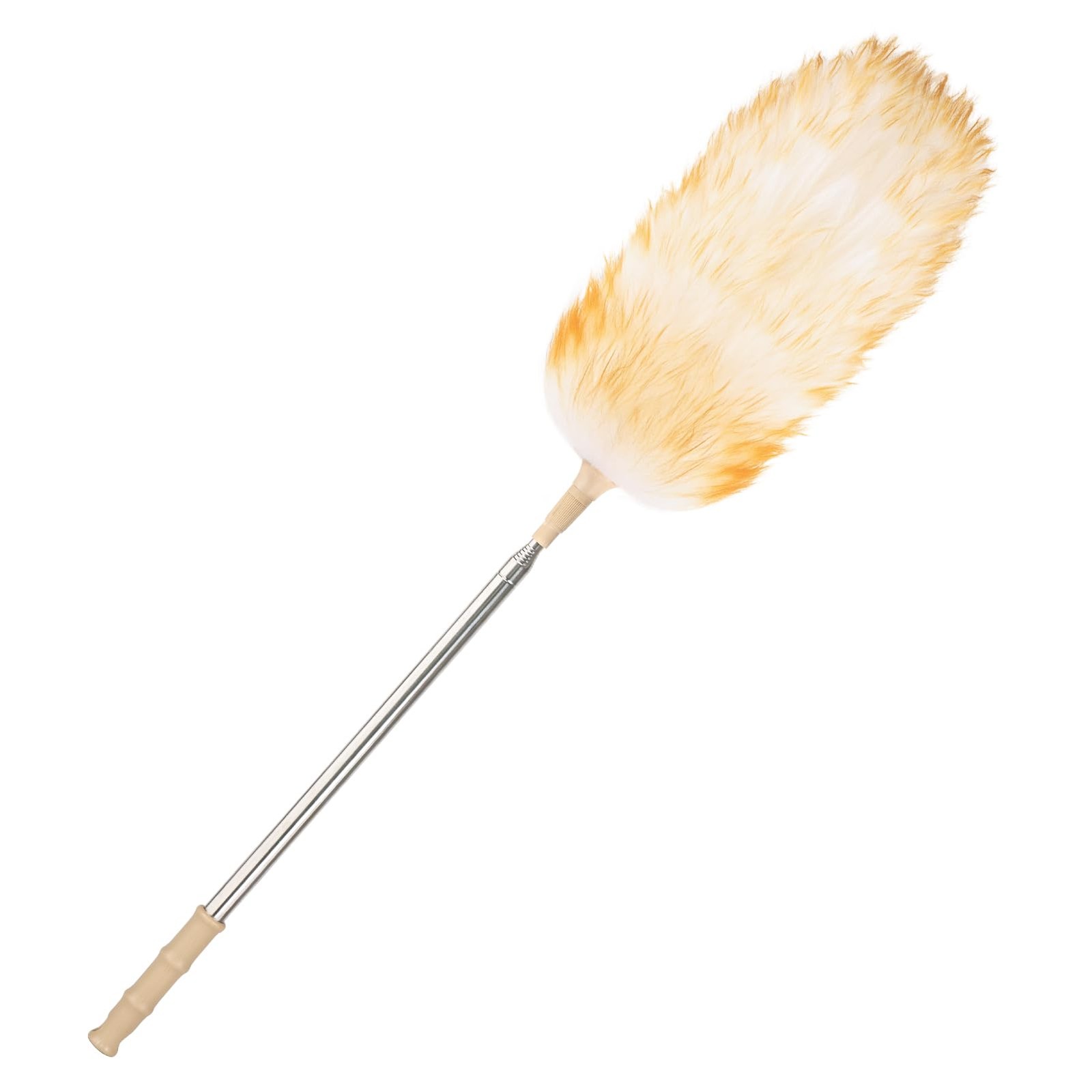 Lambswool Extendable Duster 32-98 Inch Anti-Static Flexible Head Stainless Steel