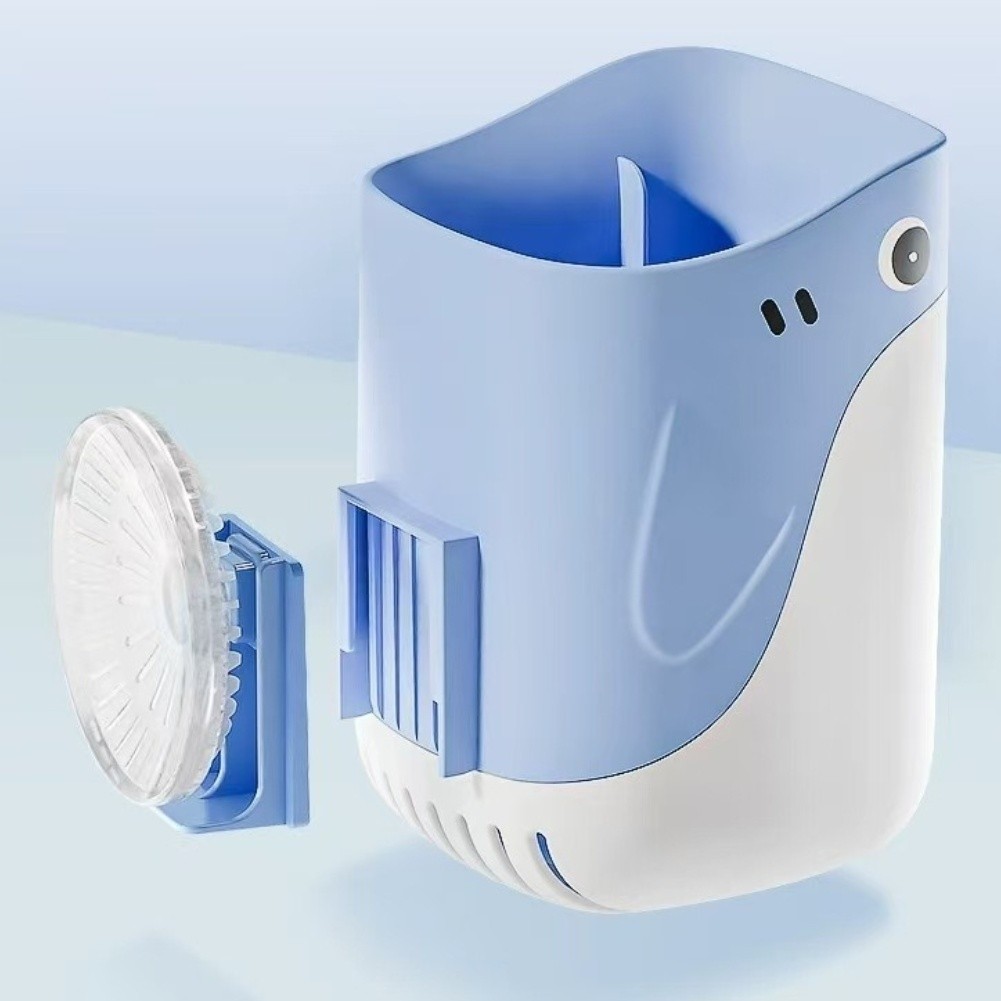 Toilet Brush with No Dead Angle Cleaning Bristles and Reliable Suction Cup Base