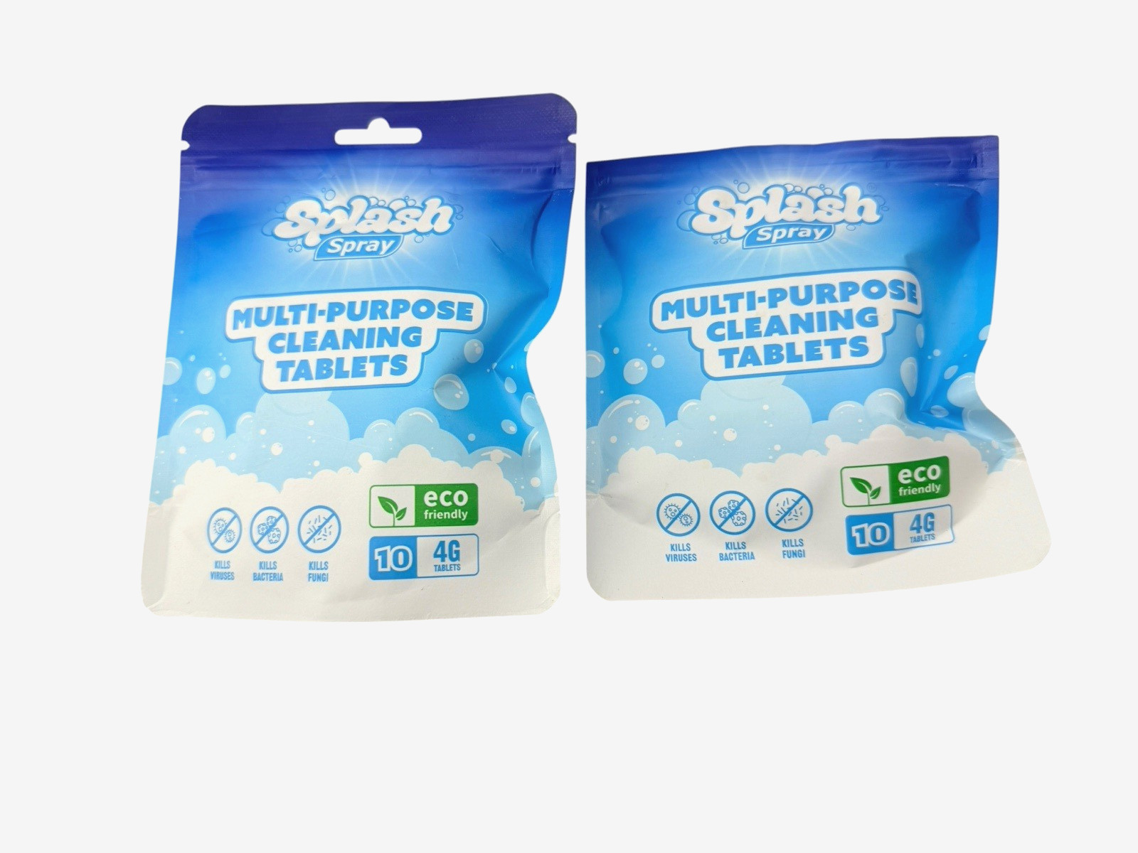 Lot of 2- Splash Spray Multi-purpose Cleaning Tablets, 10 Tablets Each, NEW