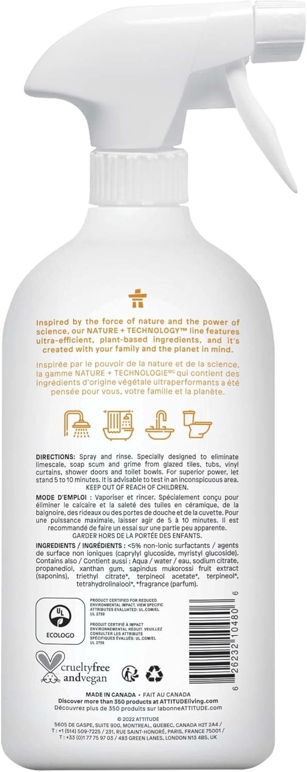 Bathroom Cleaner Spray, EWG Verified, Plant-Based & , Safe for Bathroom Surfa…