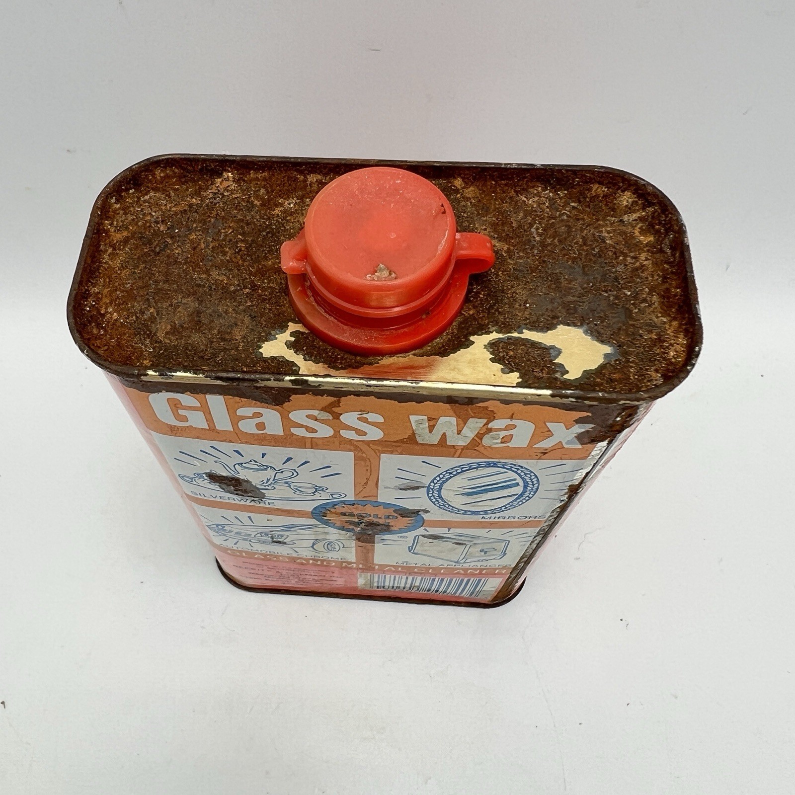 Vintage Glass Wax Gold Seal Glass and Metal Cleaner Full Can Discontinued