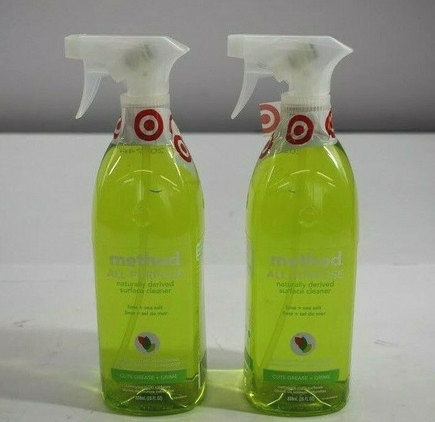 Lot of 2 Method All Purpose Surface Cleaner Lime + Sea Salt 28 oz Spray Bottles