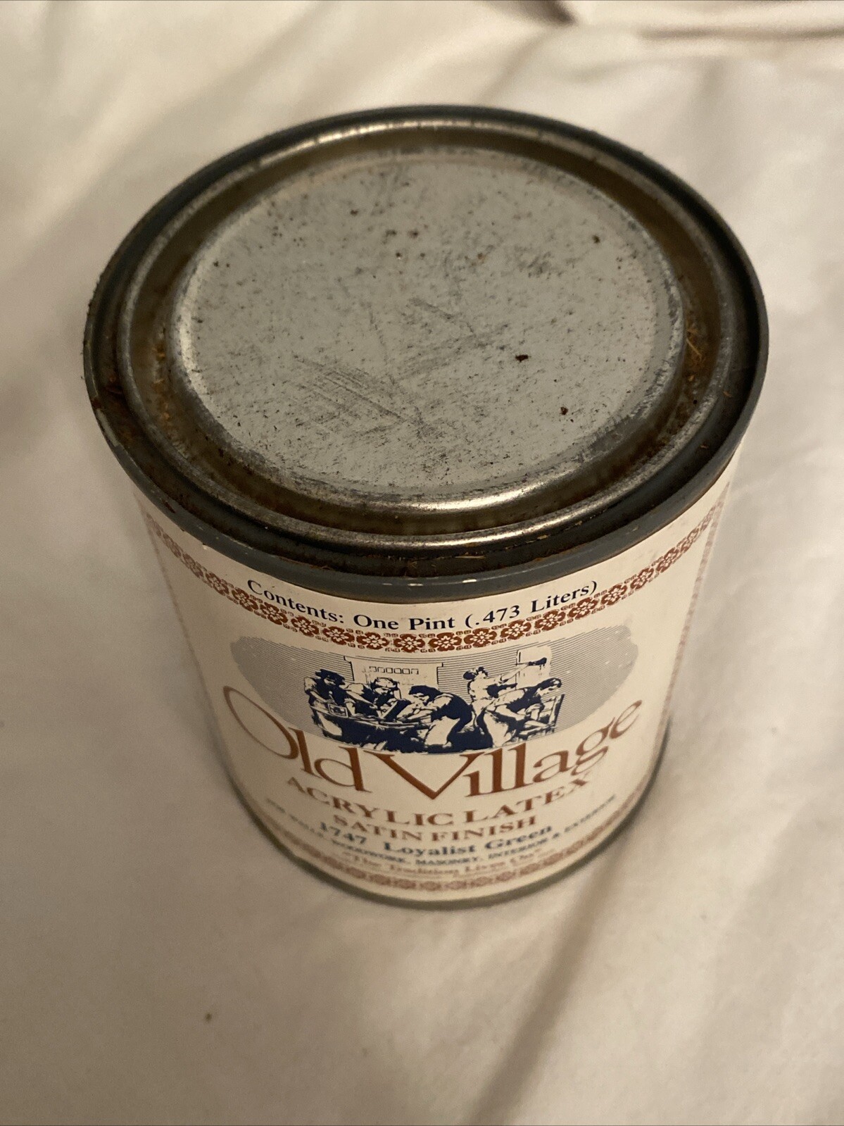 Olde Village Acrylic Latex Paints Satin Finish 1747 Loyalist Green Pint