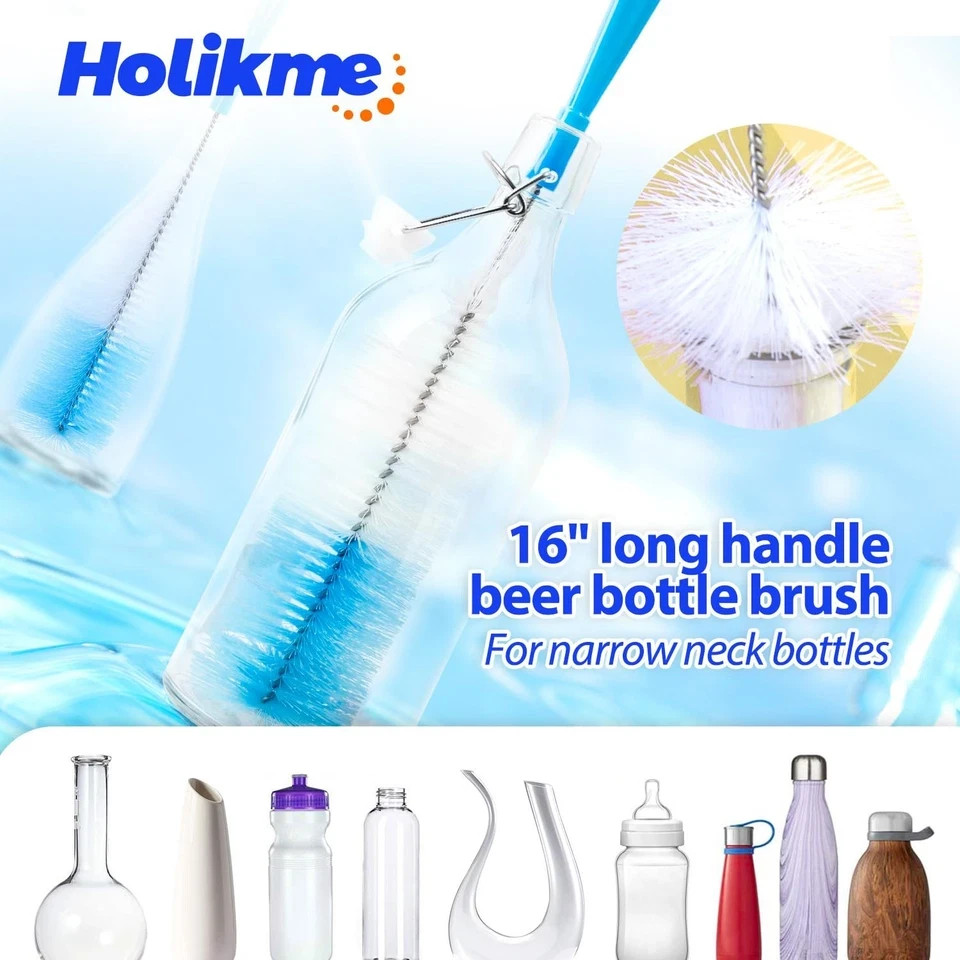 9PCS Bottle Brush Pipe Cleaning Kit Bong Brushes Water Bubbler Hose Tips Cleaner