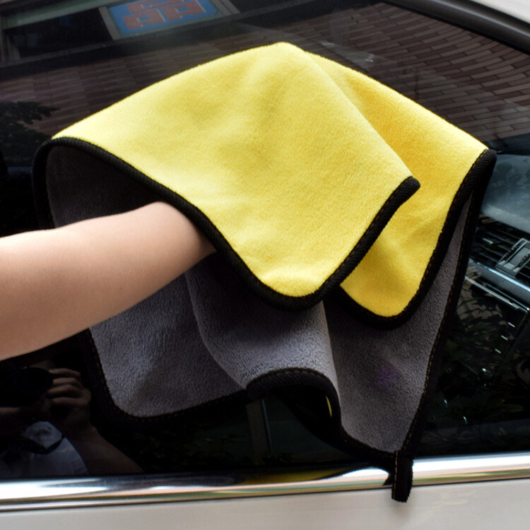 Two-color Double-sided Car Dual-use Cleaning Micro Fiber Towel No Scratches
