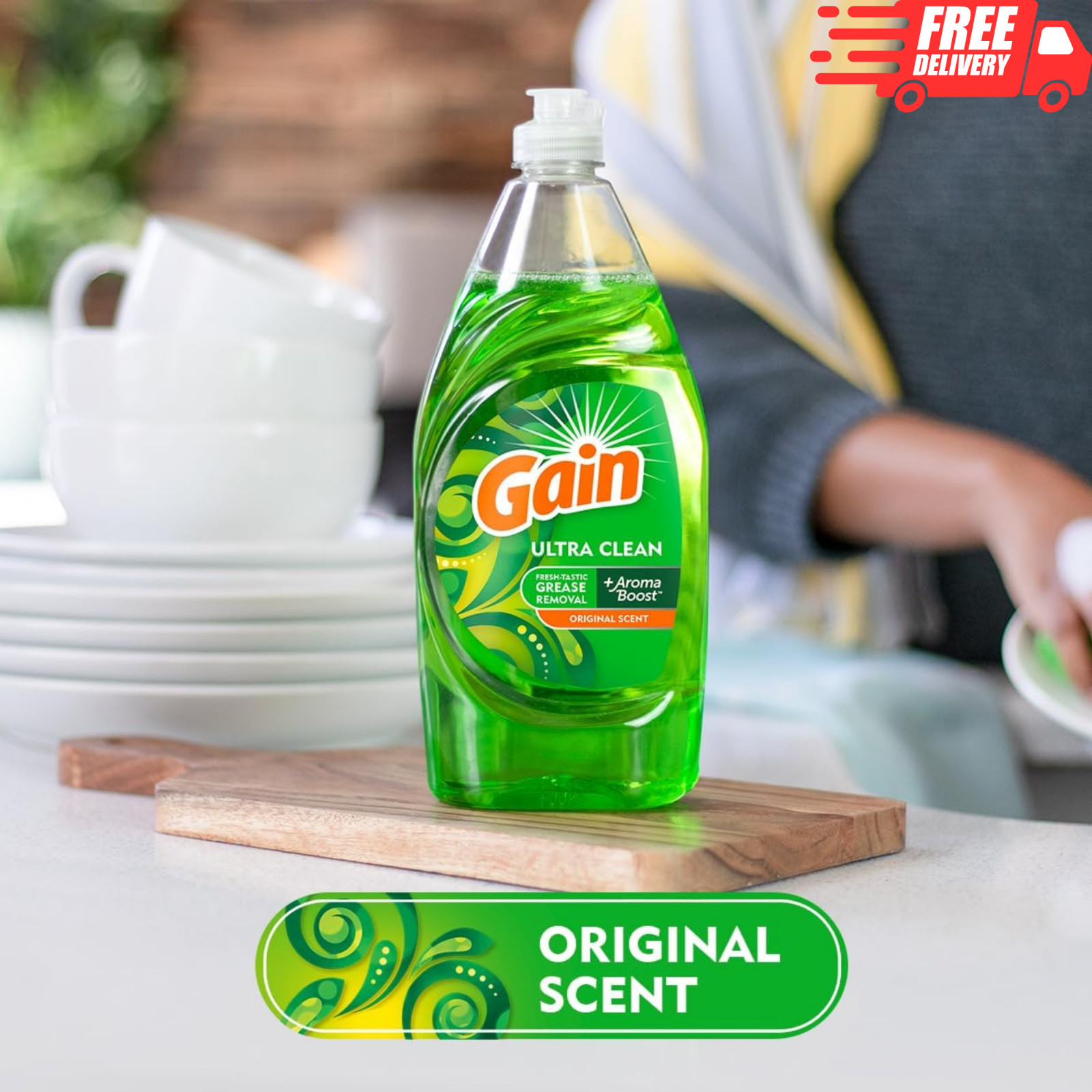 Gain Ultra Liquid Dish Soap Original Scent 38oz