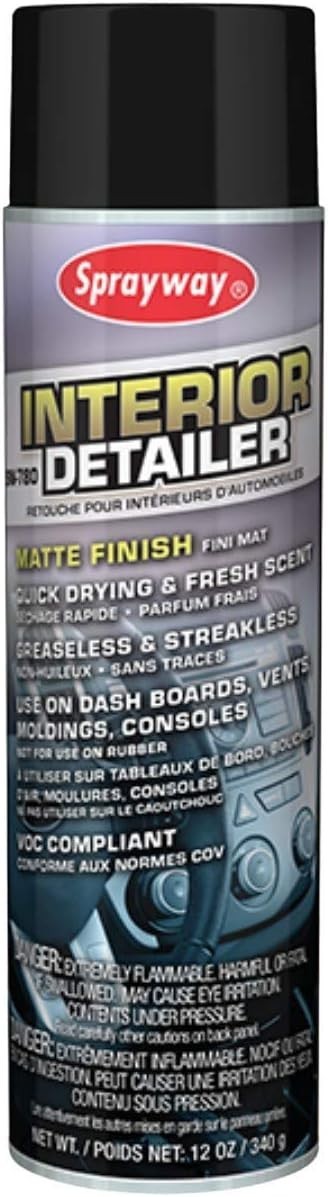 Sprayway SW780 Interior Detailer Cleaner 12 Oz Multi Surface Spray 12 Pack NEW