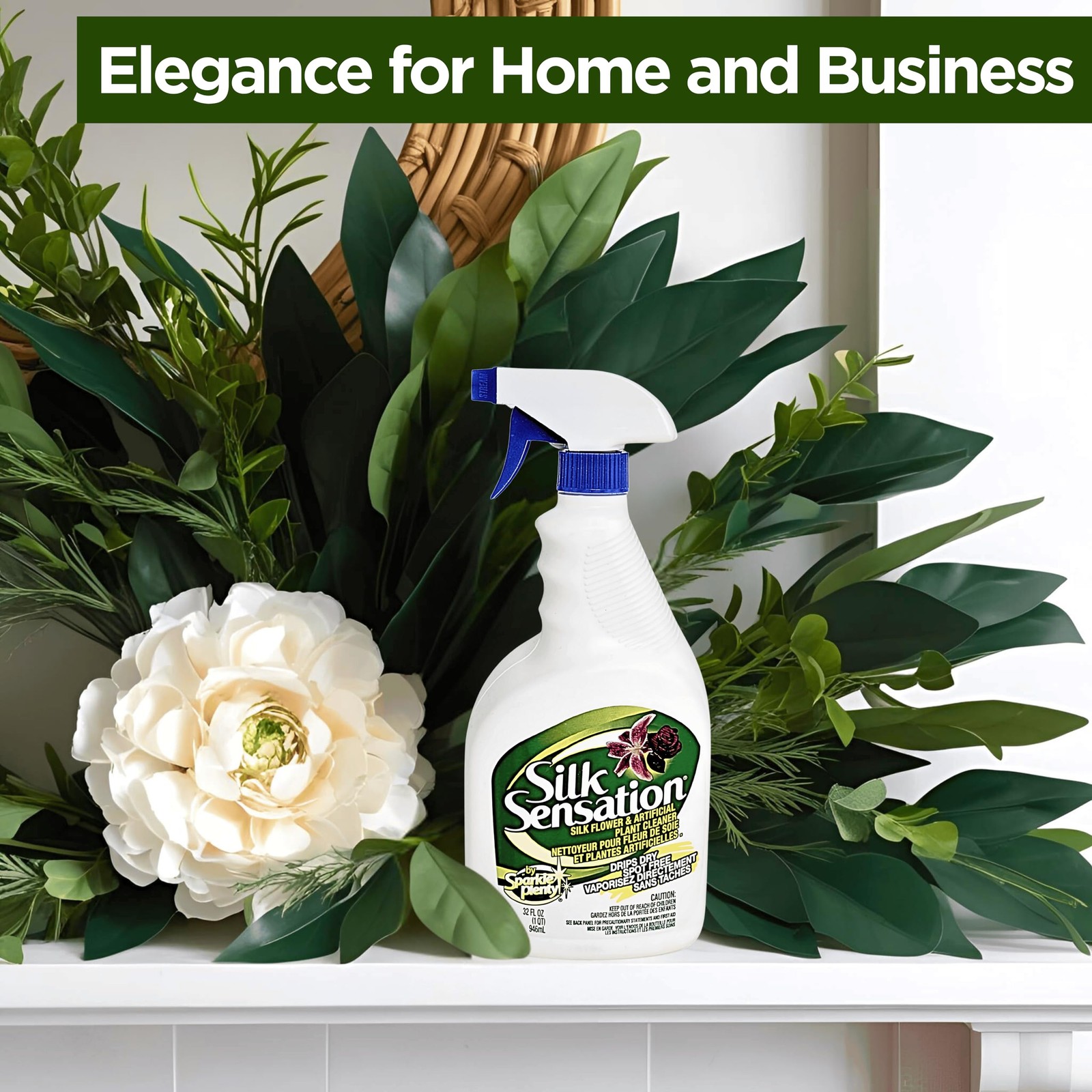 Sparkle Plenty Dusty Silk Plant Cleaner Spray No 32 Fl Oz (Pack of 1), White