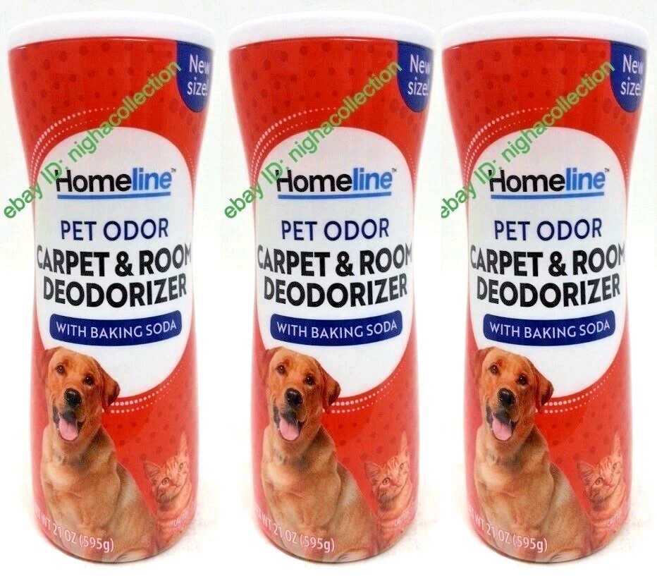 ( Lot 3 ) H.Line Pet Odor Carpet & Room Deodorizer with Baking Soda 21 oz Each