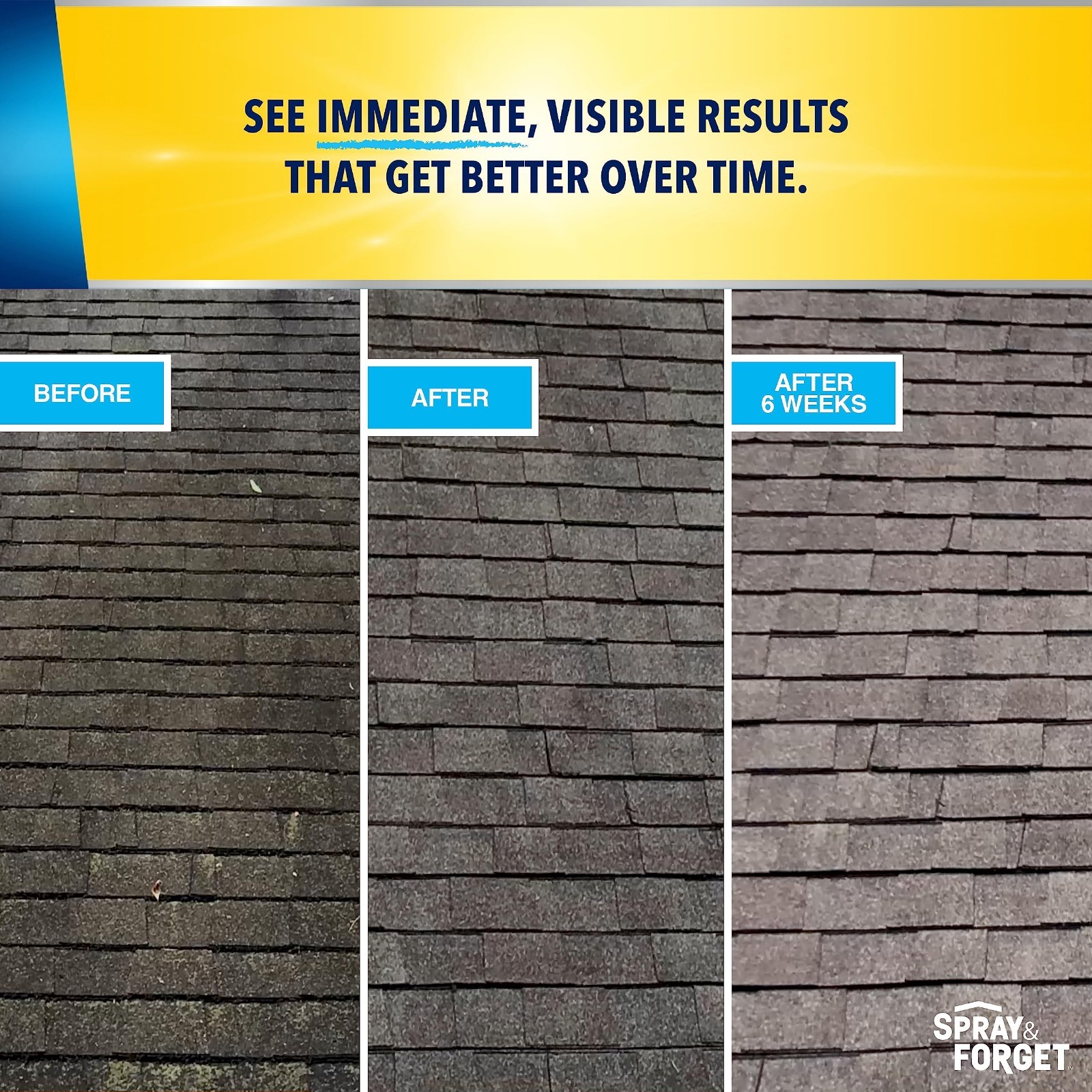 Concentrated Roof Cleaner – 1 Quart Hose End Spray & Forget, Easy Application
