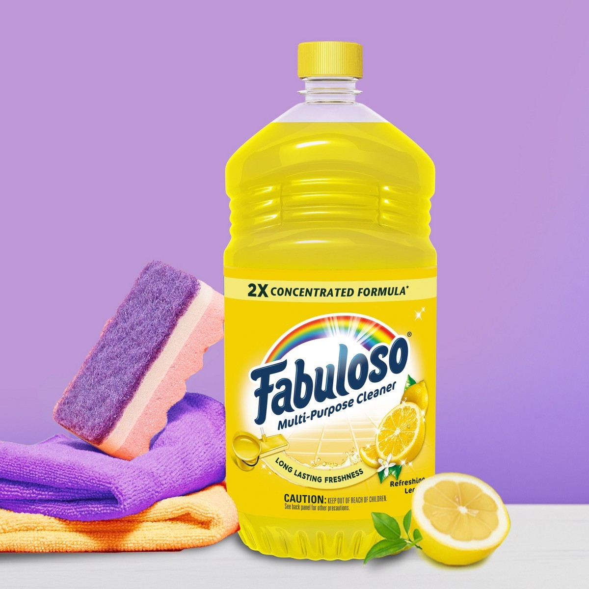 56 fl oz 2X Concentrated Lemon Multi-Purpose Floor Cleaner Household Supply