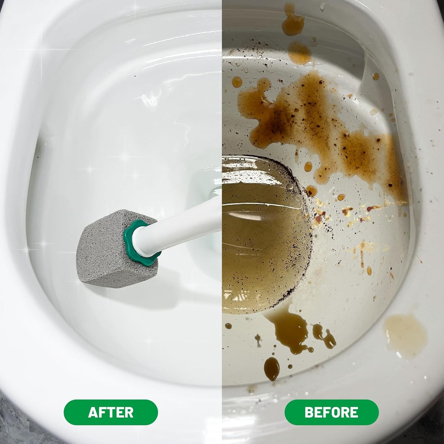 Pumice Stone Toilet Bowl Cleaner,Bathroom Cleaner Brush Toilet Wand Refills with
