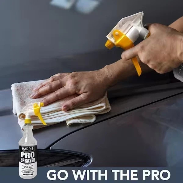 32 oz Chemical Resistant Spray Bottles 4 Pack Adjustable Mist Stream Sprayers
