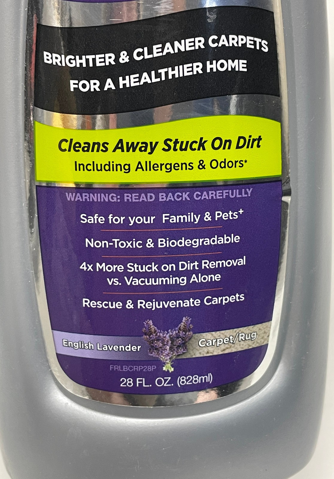 NEW Sealed Shark Low Moisture No Rinse Carpet Shampoo English Lavender 28 fl oz