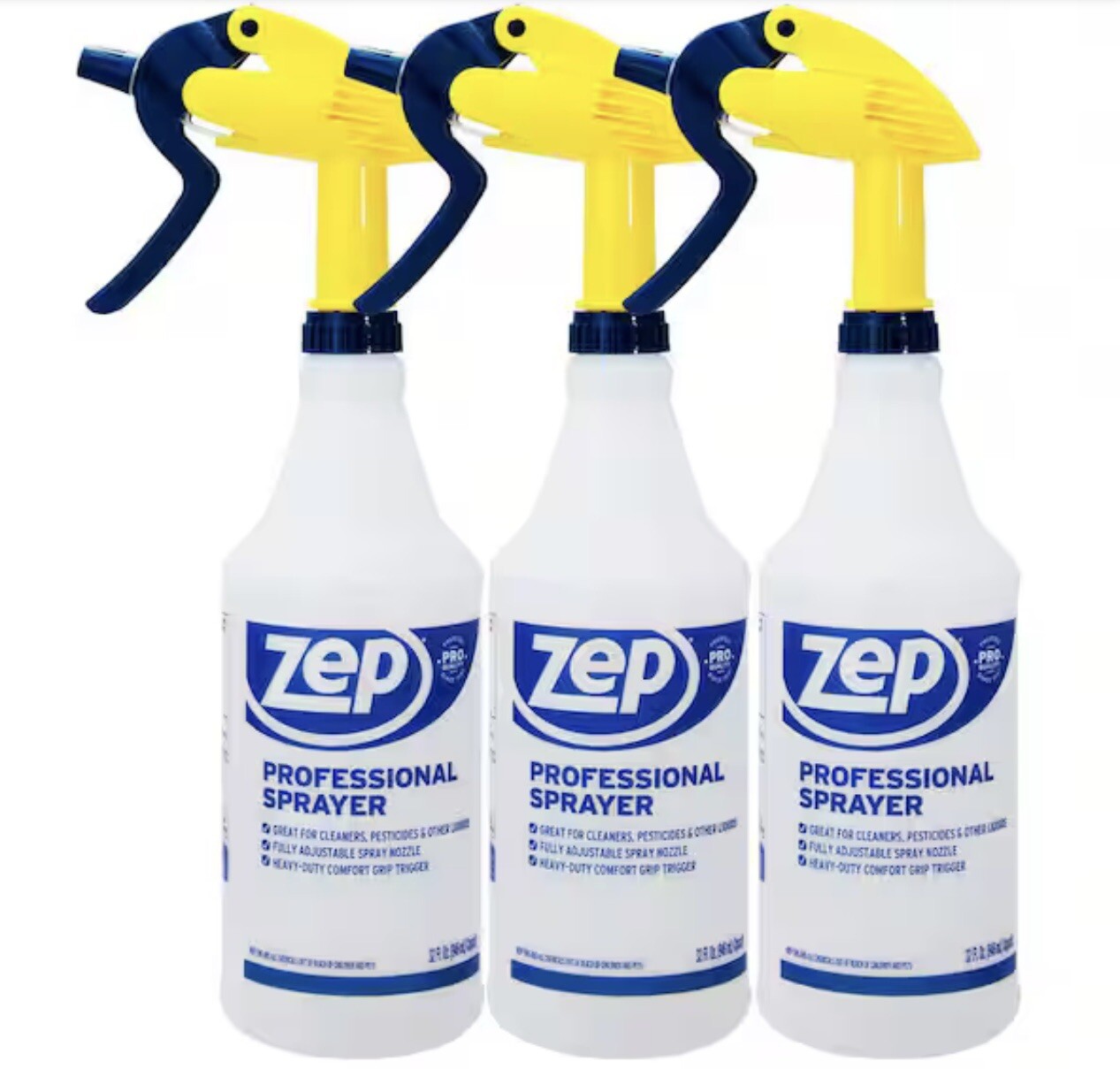 💦FREE SHIP💦3pcs x Zep Professional Sprayer Bottles 32-oz Adjustable Nozzle
