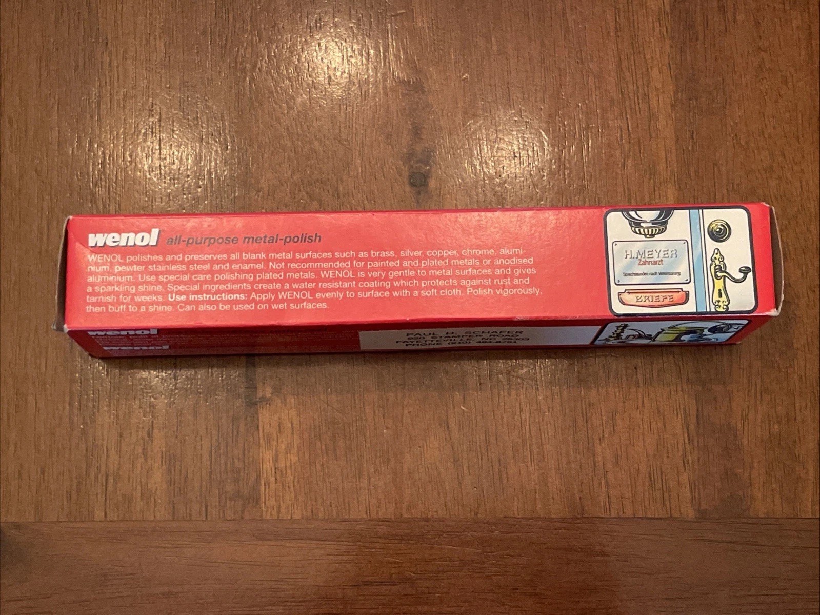 WENOL Red Metal Polish 3.4oz Made In Germany Almost Full