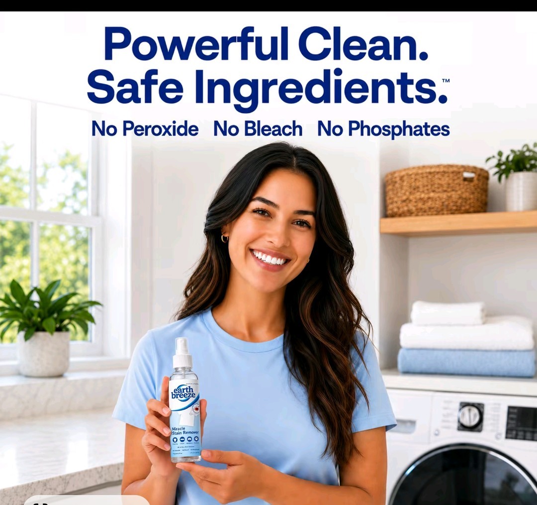 Earth Breeze Miracle Stain Remover Spray – Powerful All-In-One Solution – Remove