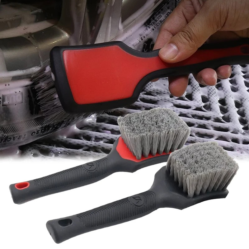 SEAMETAL Car Wheel Hub Washing Brush anti Slip Handle Car Tire Wheel Rim Cleanin